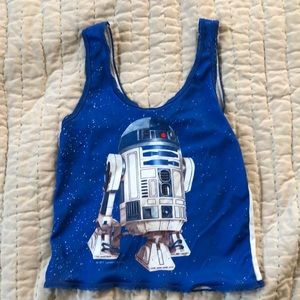 Vintage 70s Star Wars R2D2 girls tank top, rare